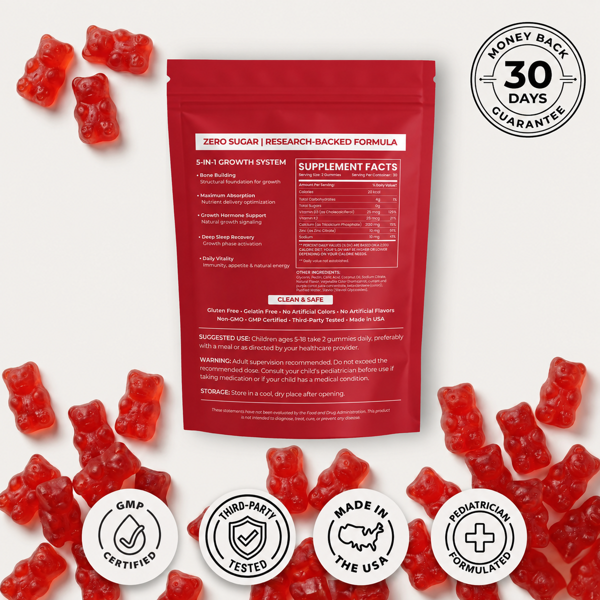 Novexa Health 5-in-1 Growth Gummies